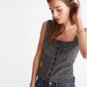 NWT Madewell button front sweater tank